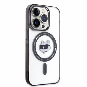 Karl Lagerfeld KLHMP15XHCHNOTK iPhone 15 Pro Max 6.7" caurspīdīgs cietais apvalks IML Choupette's Head MagSafe
