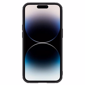 Nillkin Textured S viedtālruņa apvalks iPhone 14 Pro, bruņots vāciņš ar kameras vāciņu, melns