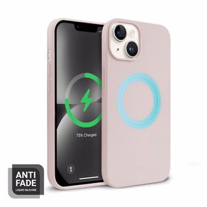 Crong Color Cover Magnetic vāciņš ierīcei iPhone 14 / 13, saderīgs ar MagSafe, smilšu rozā