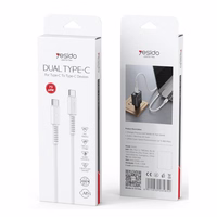 YESIDO KABELIS CA154 PD 60W TYPE-C/TYPE-C 1M PVC 3A balts