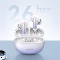USAMS Austiņas Bluetooth 5.3 TWS X-don series ENC bezvadu violets gradients BHUENCXD04 (US-XD19)
