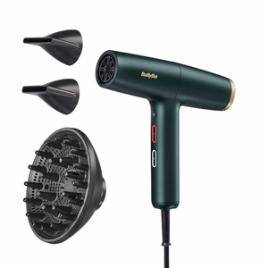 BaByliss Air Power Pro D6555DE – 1700 W joniskais matu fēns, zaļš / zelta