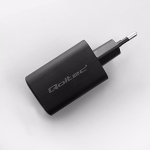 Qoltec 50766 universāls lādētājs klēpjdatoram, spēļu konsolei, ārējam akumulatoram, viedtālrunim, viedpulkstenim, planšetdatoram Melna AC Ātrā uzlāde