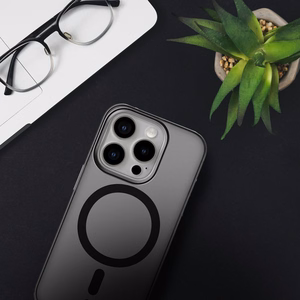 Viedtālruņa apvalks FORCELL F-PROTECT Levels ar divslāņu 4D tehnoloģiju, militārā triecientesta sertifikātu, saderīgs ar MagSafe, paredzēts IPHONE 16 PLUS dūmakains melns