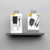 Dudao A23LEU 2.4A GaN EU USB-A Wall Lādētājs with USB-A to Lightning Kabelis - Melns