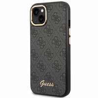 Guess GUHCP14MHG4SHK iPhone 14 Plus 6.7 "melns/melns cietais apvalks 4G Vintage Gold Logo