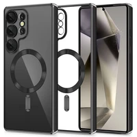 Tech-Protect MagFlex viedtālruņa apvalks Samsung Galaxy S25 Ultra - caurspīdīgs melns