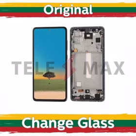 LCD Displejs Saderīgs ar Samsung A528 A52s ar Frame / Awesome Violets / (Renewed: Telemax)