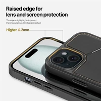 DUX DUCIS viedtālruņa apvalks RAFI II MAG ar statīvu saderīgs ar MagSafe IPHONE 15 Plus melns