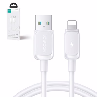 Joyroom Multi-Color Series A14 Lightning / USB-A 2.4A 1.2 m kabelis - balts