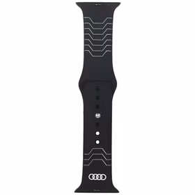 Siksniņa Audi Geometric Pattern Silicone Watch Strap priekš Apple Watch 44/45/46/49mm melns