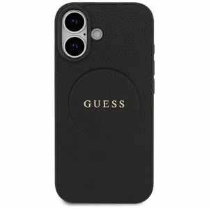 Guess Graudains Gredzens Magnētiskais viedtālruņa apvalks iPhone 17 - melns