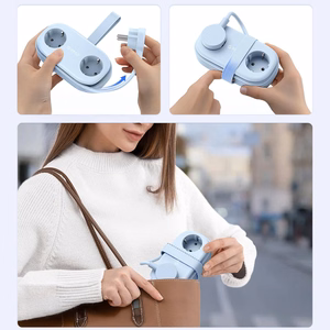 Orico AP3 65W GaN 6in1 strāvas sadalītājs 2x AC + 2x USB-A + 2x USB-C - zils