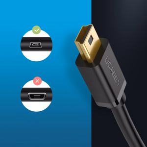 Ugreen USB - mini USB kabelis 480 Mbps 3 m melns (US132 10386)