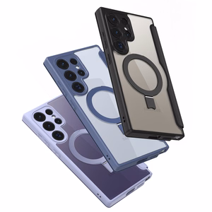 Dux Ducis Skin X Pro apvalks ar atloku un magnētisko gredzenu Samsung S24 Ultra - melns