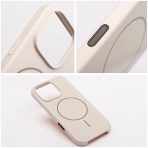 Spīdīgs magnētiskais viedtālruņa apvalks saderīgs ar MagSafe priekš IPHONE 17, baltas krāsas