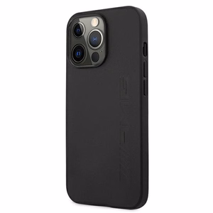 AMG Ādas karstspiedes viedtālruņa apvalks iPhone 13 Pro / 13 6.1" - melns