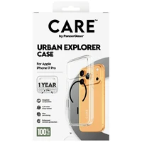 CARE by PanzerGlass Flagship Urban Explorer Case w. Black MagSafe priekš iPhone 17 Pro - caurspīdīgs
