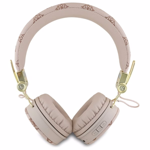 Guess Bluetooth ENC GUBH70EPOSMW brūnas/brūnas peoniju uzraksts apaļās formas austiņas