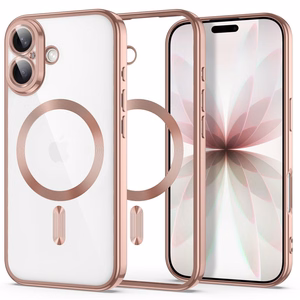 Tech-Protect MagFlex maciņš, paredzēts iPhone 17, caurspīdīgs rozā