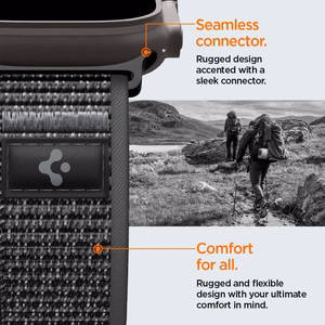 Spigen Athlex Air 2 Strap for Apple Watch 44/45/46/49mm - Black and Gray