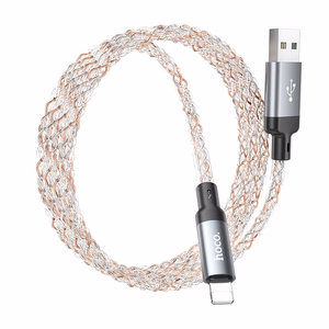 Kabelis USB A uz Lightning Hoco 2,4A 1 m U112 pelēks