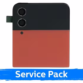 LCD displejs saderīgs ar Samsung F721 Z Flip4 (OUTER) ar rāmi / Sarkans / (Service Pack)