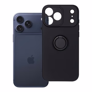 Case for iPhone 17 Pro Max Silicone Ring black
