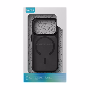 Benks Magnetic Mist maciņš ar metāla rāmi (C.K.FF.AP.BK.0072) iPhone 18 Pro/17 Pro, melns, ar kameras vadības pogu
