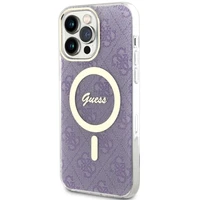 Guess GUHMP14XH4STU iPhone 14 Pro Max 6.7" violets cietais viedtālruņa apvalks 4G Magnētiskais