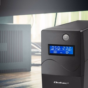 Qoltec Monolith nepārtrauktas barošanas avots (UPS) dubultās konversijas (Online) 0.45 kVA 240 W 2 AC ligzdas