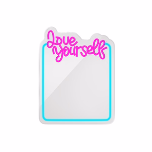 Neon MIRROR LED LOVE YOURSELF tirkīza rozā FMNE01 Forever Light