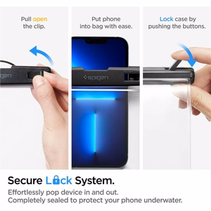 Spigen Aqua Shield A601 apvalks ūdensnecaurlaidīgs IPX8 - caurspīdīgs 2 gab.