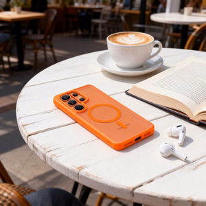 Tech-Protect Magmat MagSafe Maciņš for Samsung Galaxy S26 Ultra - oranžs Matēts