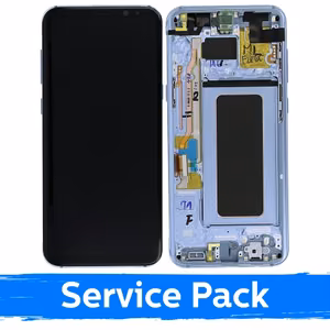 LCD Displejs Saderīgs ar Samsung G955 S8 Plus Ar Frame / Coral Zils / (Service Pack)