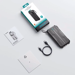 Portatīvais lādētājs Joyroom JR-L016 melns 10000mAh (PD / QC3.0) + integrēts 3in1 kabelis