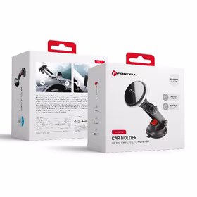 Bezvadu auto lādētājs+holder Forcell (HS2) (MagSafe 15W) priekš using on console/window melns