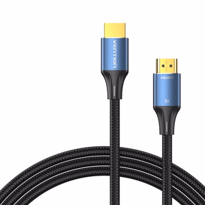 Vention kokvilnas pīts HDMI-A vīr.–vīr. HD kabelis 8K 2 m, zils, alumīnija sakausējums