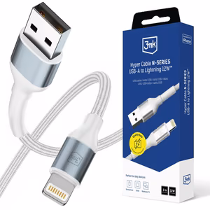 3mk 3mk Cable 3mk Hyper Cable N-SERIES USB-A / Lightning 2m 5V/2.4A 12W / white