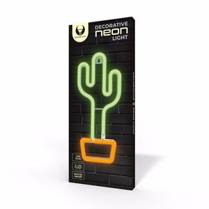 Neon LED Light CACTUS oranžs zaļš Bat + USB FLNE02 Forever Light