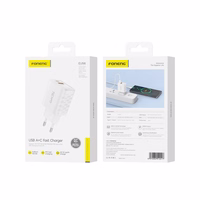 FONENG tīkla lādētājs EU56 GaN PD 20W 1xUSB-C + 1xUSB QC3.0 balts