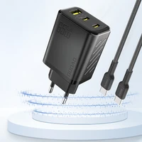 Dudao A29 65W GaN sienas lādētājs 2 x USB-C + 1 x USB-A - melns