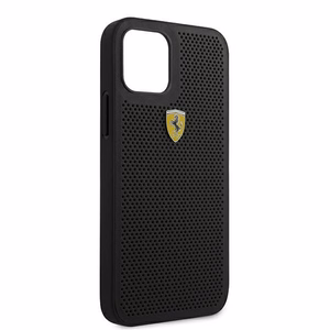 Ferrari FESPEHCP12MBK iPhone 12/12 Pro 6.1" black/black hardcase On Track Perforated