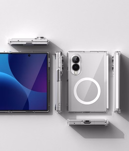 Ringke Fusion Flap Magnetic vāciņš modelim Samsung Galaxy Z Fold 8, saderīgs ar MagSafe – caurspīdīgs