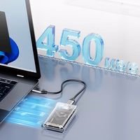 Orico TC10-MS MSATA USB-C 3.2 5 Gb/s diska kasetne - caurspīdīga