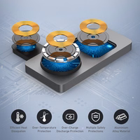 Blavec indukcijas lādētājs BQI-05 Qi 15W magnētiskais Magsafe 3 in 1 UniCharge (BQI05-QIMS) sudraba krāsā