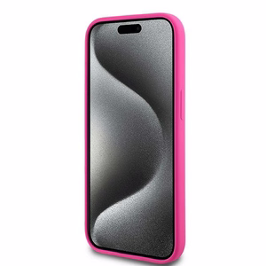 Karl Lagerfeld Silikona Choupette Head Magnētiskais viedtālruņa apvalks iPhone 15 Plus / 14 Plus – rozā