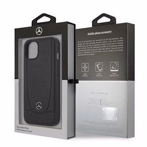 Mercedes MEHCP15MARMBK iPhone 15 Plus 6.7" melnais viedtālruņa apvalks odains urbāna stila