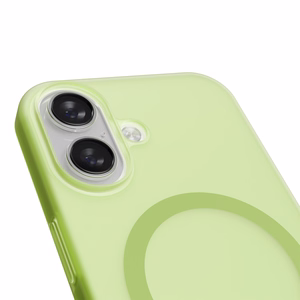 Чехол Puro Daylight силиконовый совместимый с Magsafe для iPhone 17 - полупрозрачный зелёный
