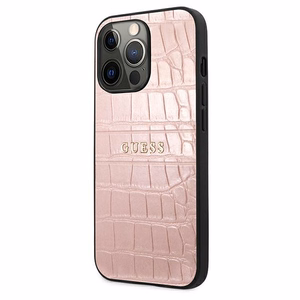 Guess Croco Strap Collection viedtālruņa apvalks iPhone 13 Pro / 13 6.1" - rozā